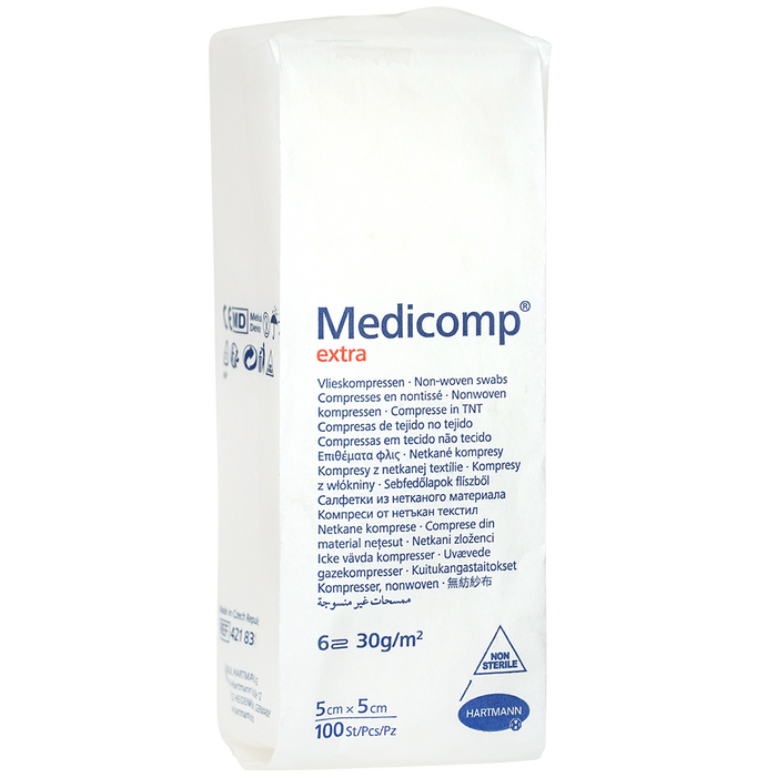 Medicomp Extra - non-woven kompres - niet-steriel - 5 x 5 cm