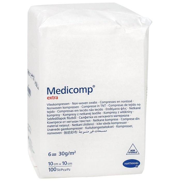 Medicomp Extra - non-woven kompres - niet-steriel - 10 x 10 cm