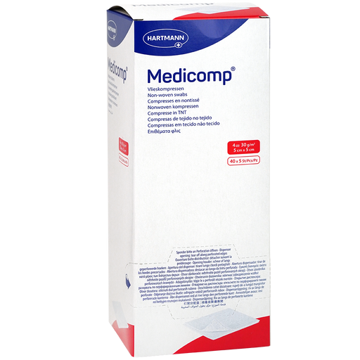 Medicomp MDR - Non-woven kompres - Steriel - 5 x 5 cm - 40 x 5 stuks
