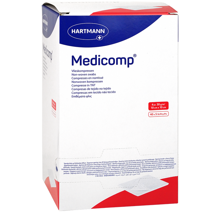 Medicomp MDR - Non-woven kompres - Steriel - 10 x 10 cm - 40 x 5 stuks