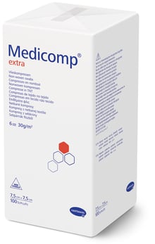 Medicomp Extra - non-woven kompres - niet-steriel - 7.5 x 7.5 cm
