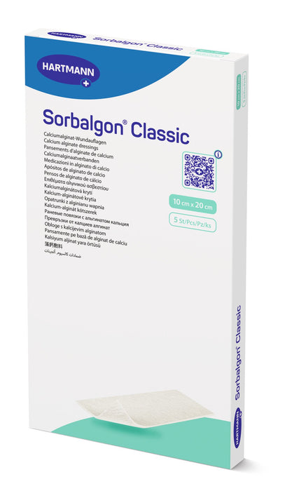 Sorbalgon Classic - Calciumalginaatverband - 10 x 20 cm - 5 stuks