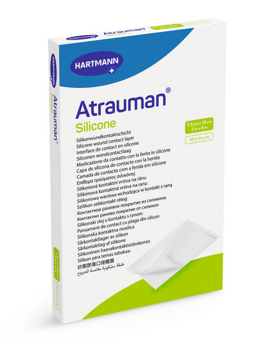 Atrauman Silicone wondcontactlaag steriel per 10 verpakt - 7,5 x 10 cm