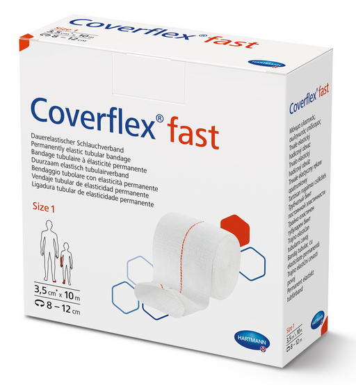 Coverflex Fast - elastisch buisverband - Maat 1 - Rol 10m