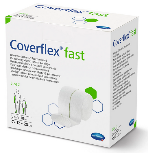 Coverflex Fast - elastisch buisverband - Maat 2 - Rol 10m