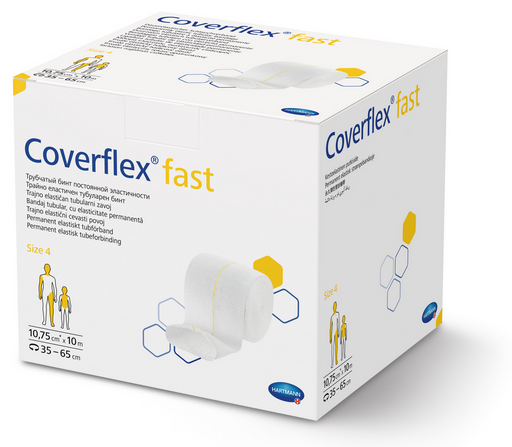 Coverflex Fast - elastisch buisverband - Maat 4 - Rol 10m