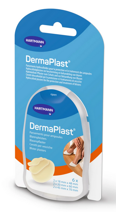 DermaPlast Blaren Pleisters - 6 pleisters in 3 verschillende maten