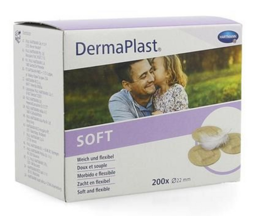 DermaPlast Soft Spots - Ronde wondpleister - 22 mm - 200 stuks