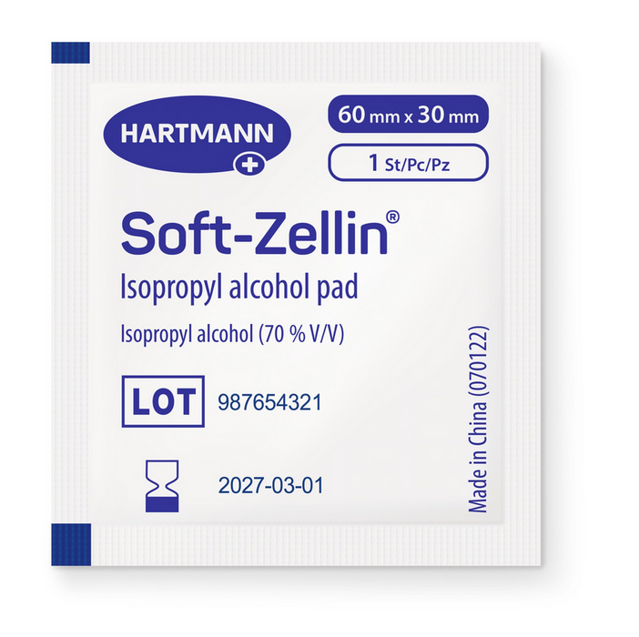 Hartmann Soft-Zellin - alcoholdepper - individueel verpakt alchol ontsmettingsdoekje