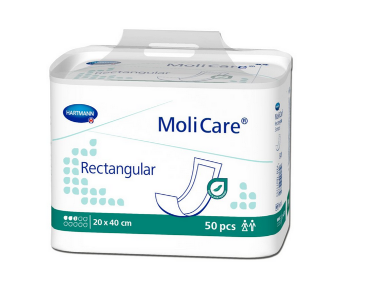 Molicare Rectangular -  3 drops - inlegverband - 20 x 40cm - 50 stuks