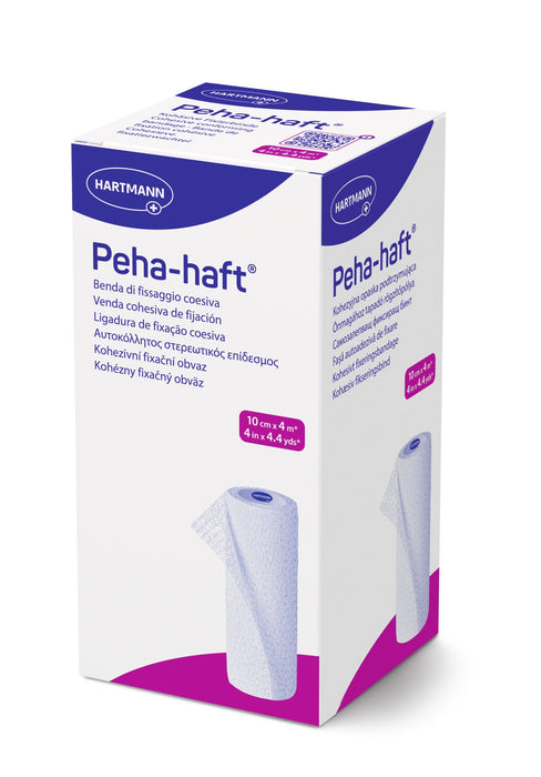 Peha-Haft - Latexvrije Fixatiezwachtel - Wit - 10cm x 4m - nieuwe verpakking en verbeterde uitvoering!