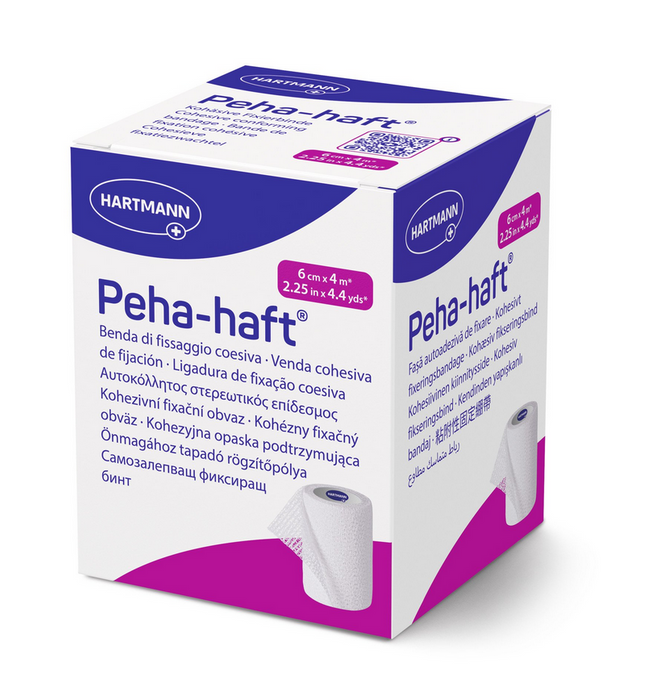 Peha-Haft - Latexvrije Fixatiezwachtel - Wit - 6 cm x 4 m