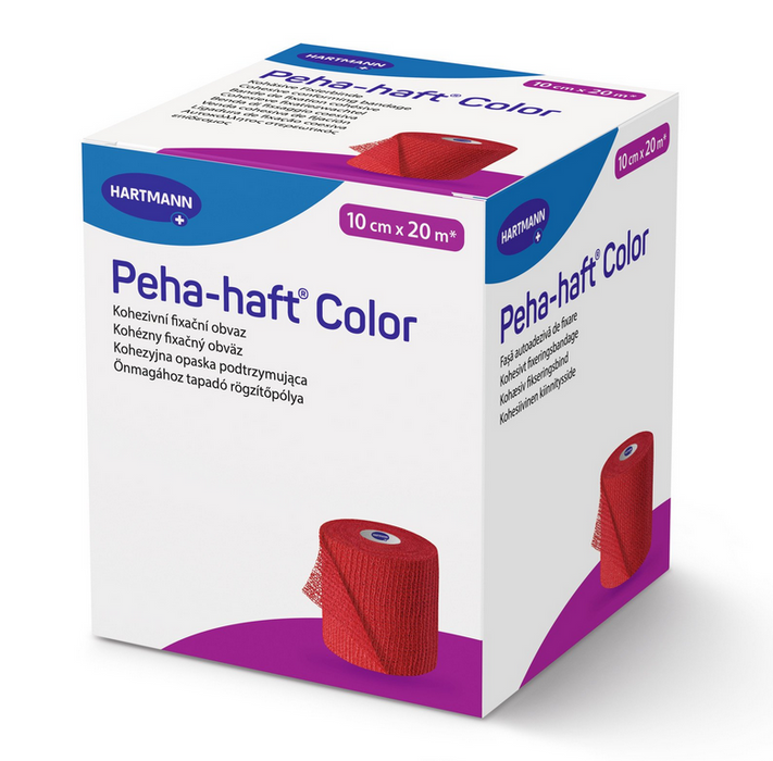 Peha-haft Color - Fixatiezwachtel - Latexvrij - Rood - 10cm x 20m