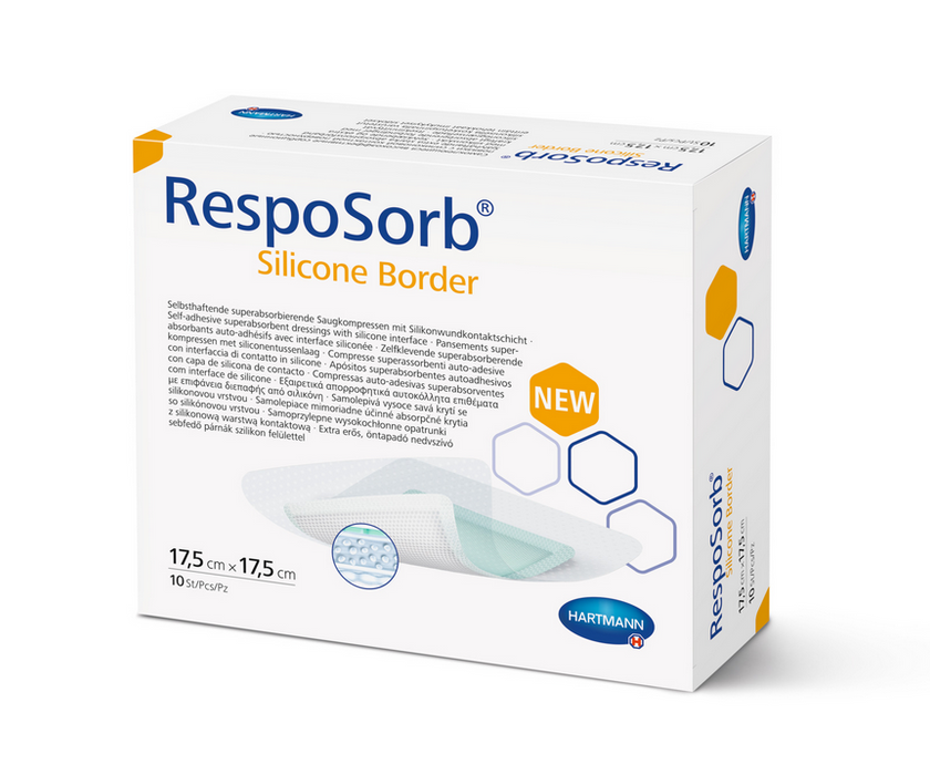 Resposorb Silicone Border self-adhesive super absorbent compress