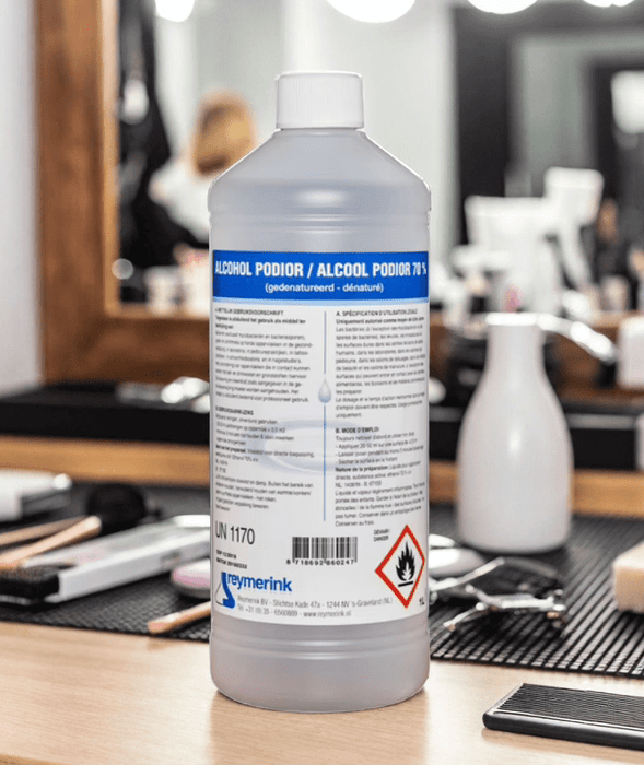 Alcohol 70% Podior - 1 Liter. Alcohol 70 procent wordt gebruikt om de huid te reinigen, instrumenten te desinfecteren en oppervlakken mee schoon te maken.