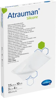 Atrauman Silicone wondcontactlaag steriel per 10 verpakt - 7,5 x 10 cm