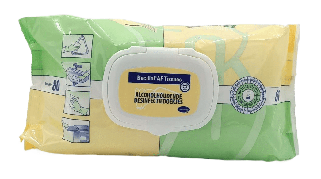Bacillol AF Tissues - alcoholhoudende desinfectiedoekjes. Alcoholhoudende desinfecterende doekjes voor snelle oppervlaktereiniging.