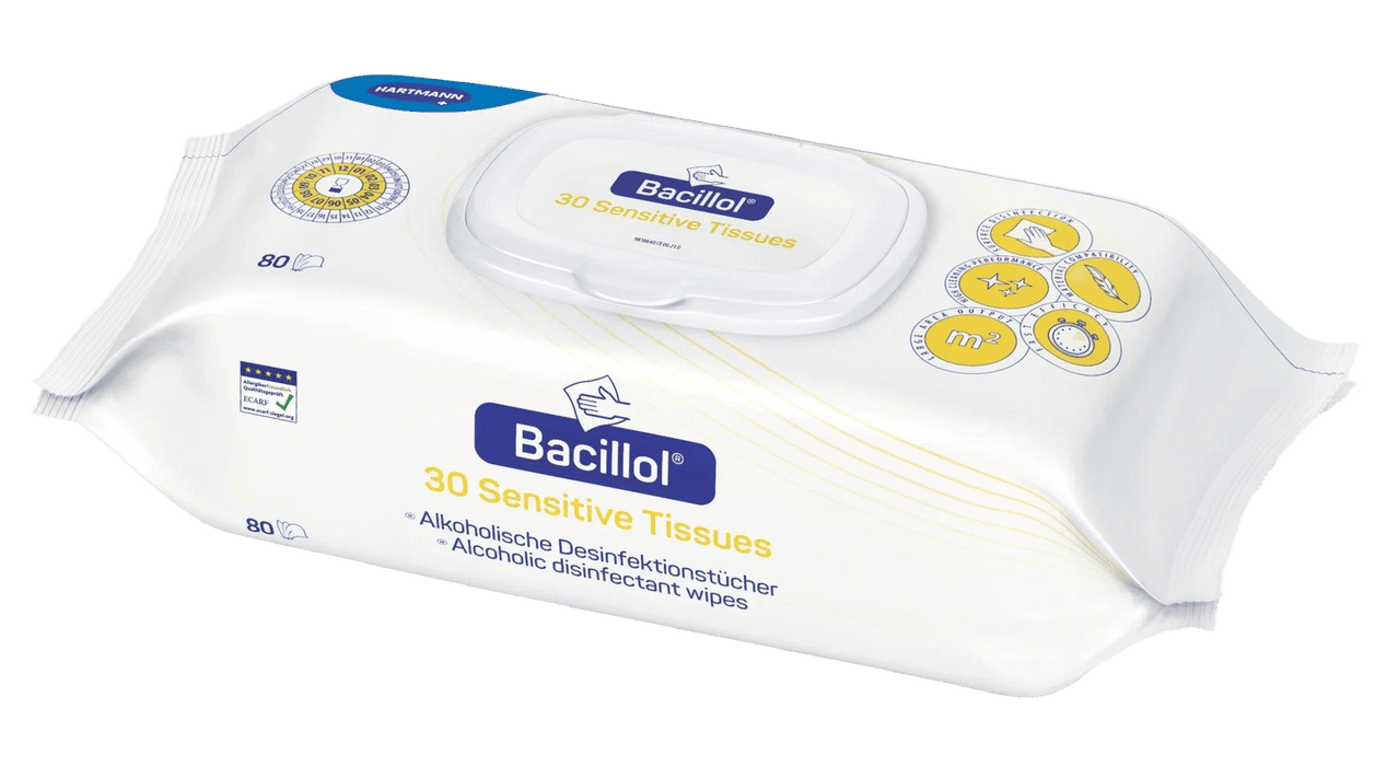 Bacillol Sensitive - reinigings en desinfectiedoekjes. Veelzijdige reiniging- en desinfectie tissues voor gevoelige oppervlakken