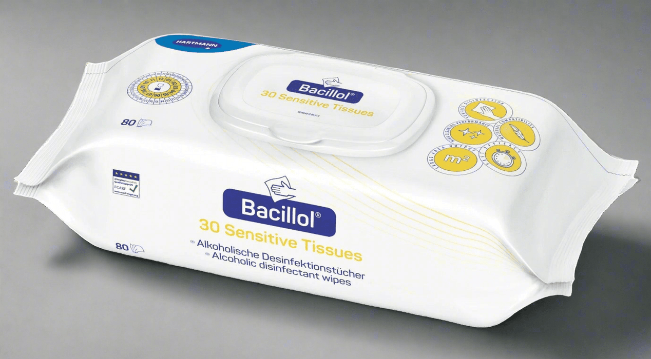 Bacillol Sensitive - reinigings en desinfectiedoekjes. Veelzijdige reiniging- en desinfectie tissues voor gevoelige oppervlakken
