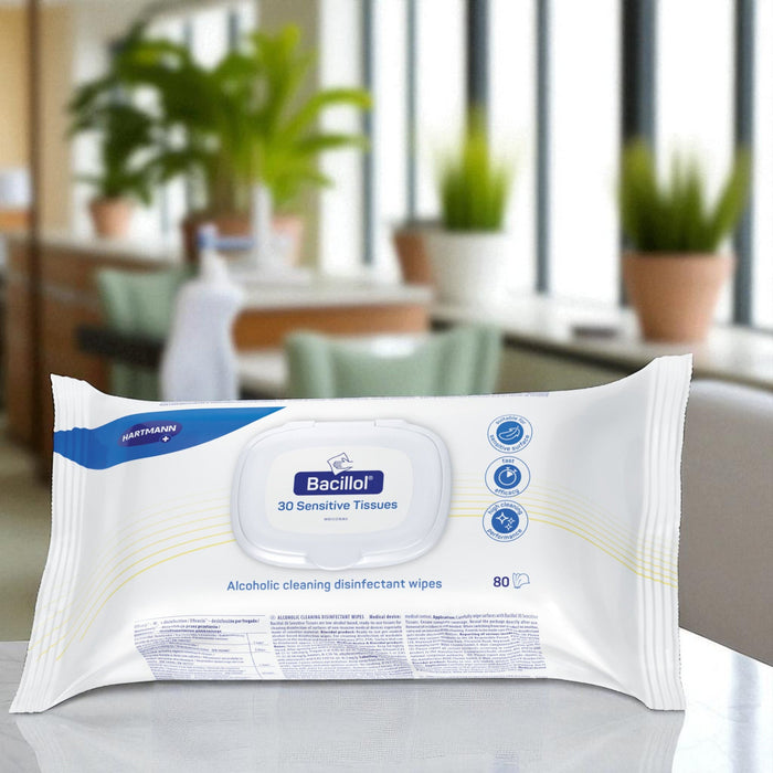 Bacillol Sensitive - reinigings en desinfectiedoekjes. Veelzijdige reiniging- en desinfectie tissues voor gevoelige oppervlakken