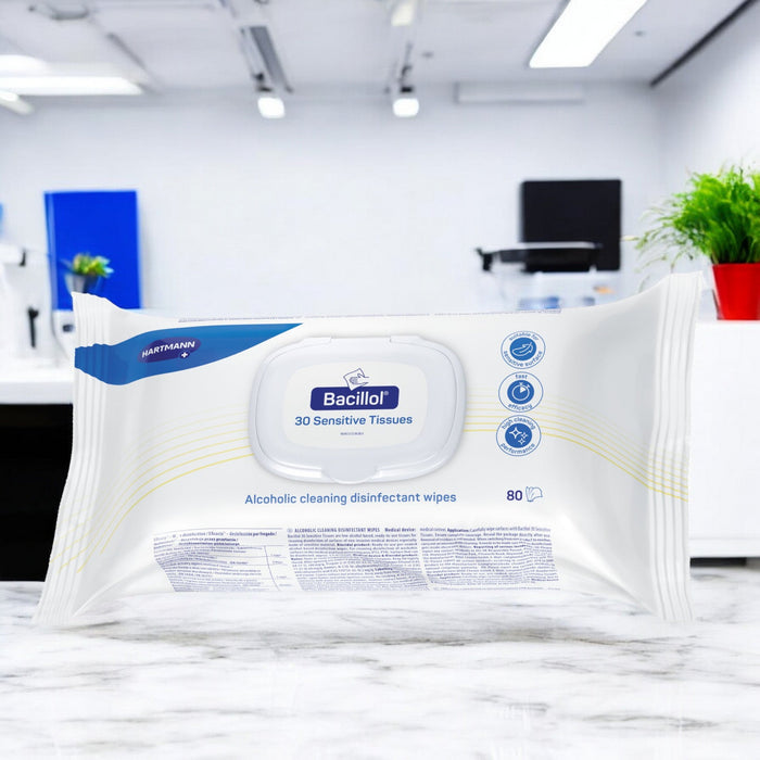 Bacillol Sensitive - reinigings en desinfectiedoekjes. Veelzijdige reiniging- en desinfectie tissues voor gevoelige oppervlakken