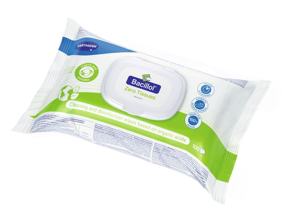 Bacillol Zero Tissues - Duurzame reiniging- en desinfectiedoekjes zonder alcohol