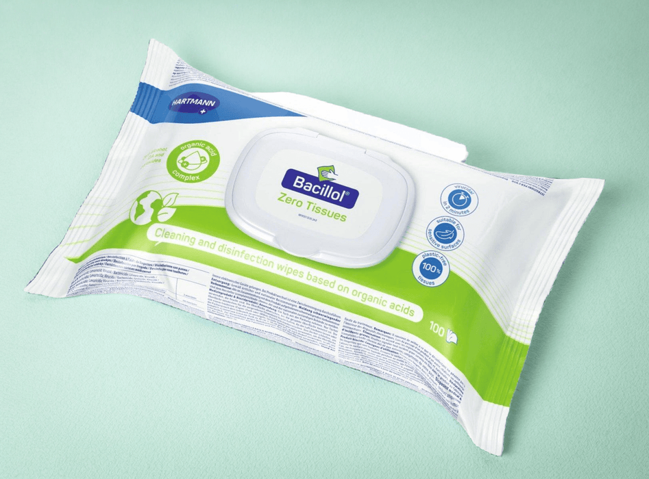 Bacillol Zero Tissues - Duurzame reiniging- en desinfectiedoekjes zonder alcohol