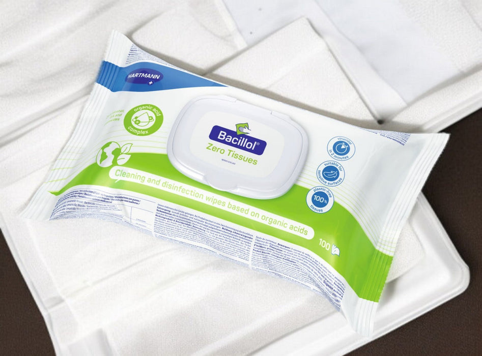 Bacillol Zero Tissues - Duurzame reiniging- en desinfectiedoekjes zonder alcohol