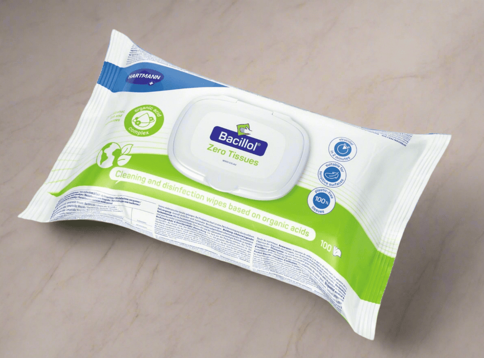 Bacillol Zero Tissues - Duurzame reiniging- en desinfectiedoekjes zonder alcohol