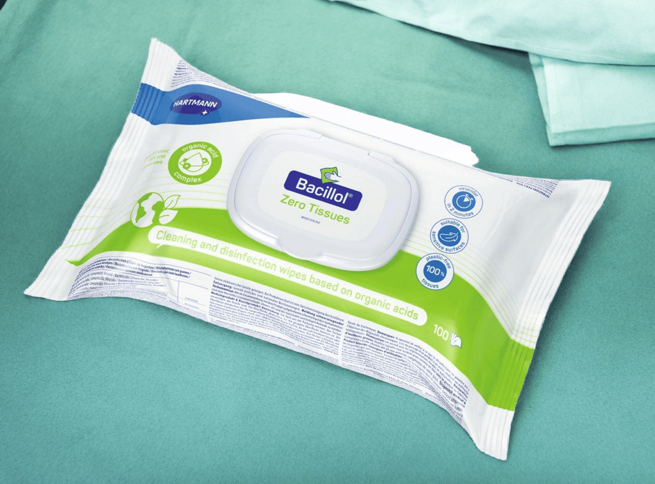 Bacillol Zero Tissues - Duurzame reiniging- en desinfectiedoekjes zonder alcohol