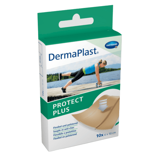 DermaPlast Protect Plus pleisters - 6 x 10 cm - 10 pleisters