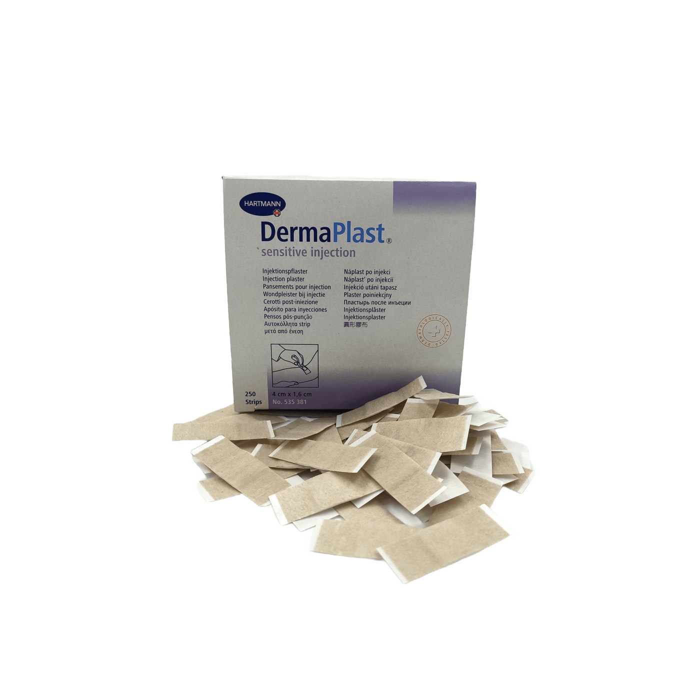 Dermaplast Sensitive injectiepleister | 250 st | 4 x 1. 6 cm| KSMG — KS ...
