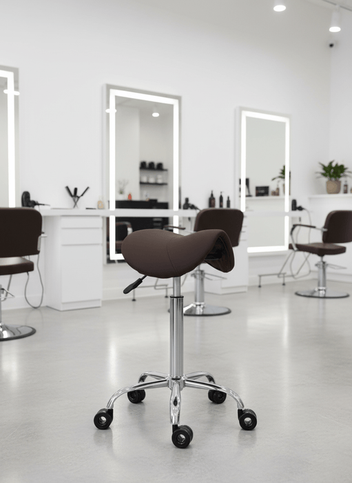 Ergonomische Kapperskruk - Bruin - KS Medical Group