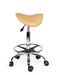 Ergonomische Kapperskruk met voetring - Beige