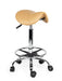 Ergonomische Kapperskruk met voetring - Beige - Hoog 