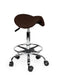 Ergonomische Kapperskruk met voetring - Bruin - Standaard zithoogte
