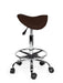 Ergonomische Kapperskruk met voetring - Bruin