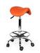 Ergonomische Kapperskruk met voetring Oranje Hoog