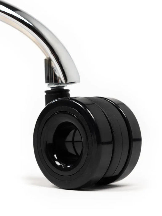 Ergonomische Kapperskruk met voetring Oranje speciale kappers wielen