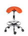 Ergonomische Kapperskruk met voetring Oranje