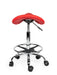 Ergonomische Kapperskruk met Voetring Rood