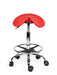 Ergonomische Kapperskruk met Voetring Rood