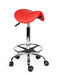 Ergonomische Kapperskruk met Voetring Rood Hoog 
