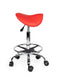 Ergonomische Kapperskruk met Voetring Rood
