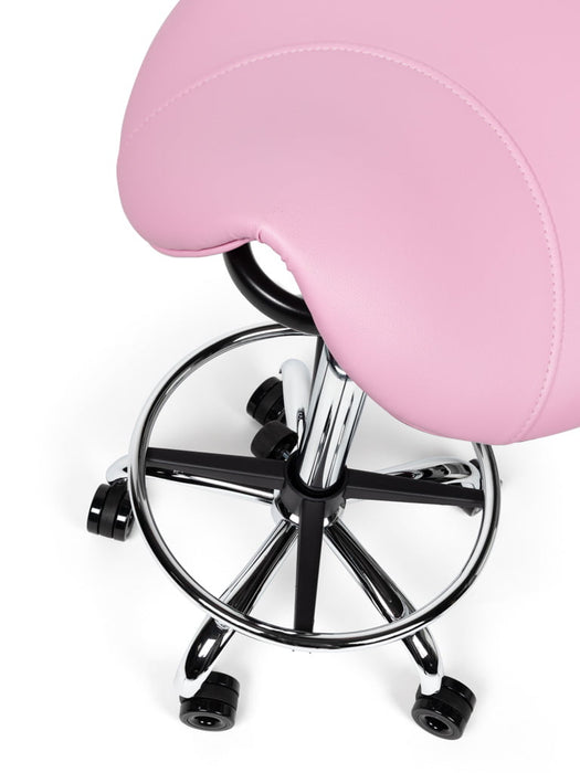 Ergonomische Kapperskruk met Voetring Roze
