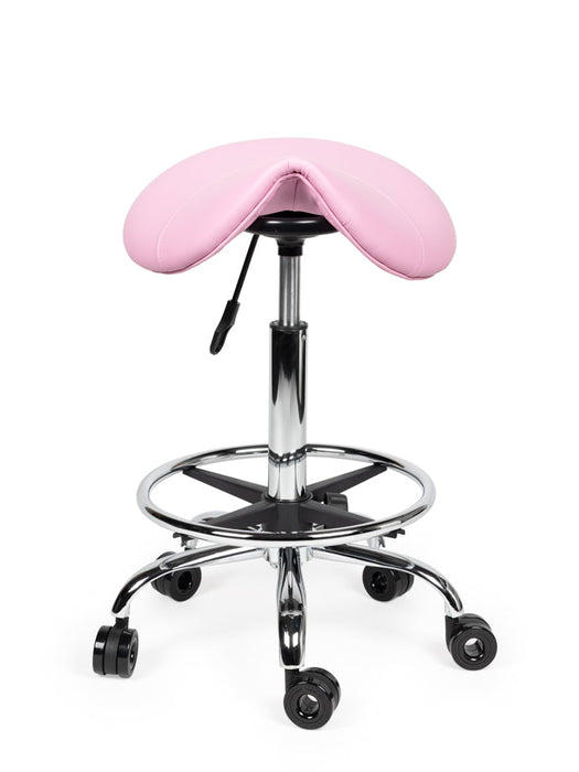 Ergonomische Kapperskruk met Voetring Roze