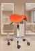Ergonomische Kapperskruk - Oranje - KS Medical Group