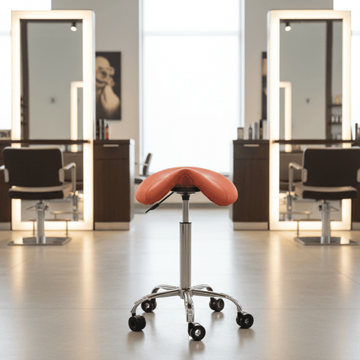 Ergonomische Kapperskruk - Oranje - KS Medical Group