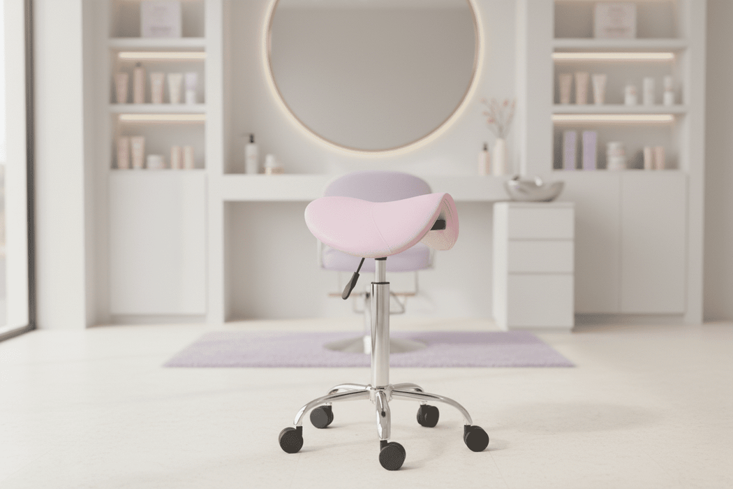 Ergonomische Kapperskruk - Roze - KS Medical Group