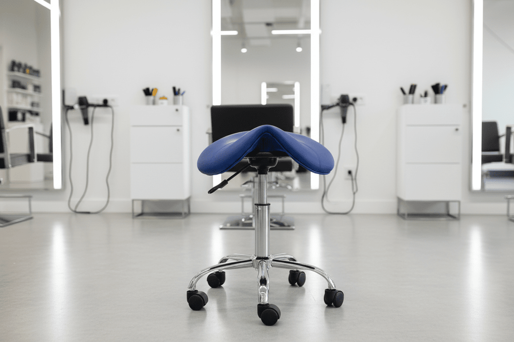 Ergonomische Zadelkruk - Blauw - Laag model - KS Medical Group
